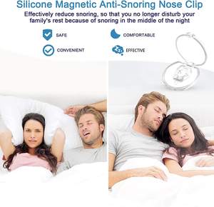 Lot de 8 dispositifs anti-ronflement en silicone magnétique, pince-nez anti-ronflement, solution anti-ronflement, confortable, aide à arrêter le ronflement - Product Image 4