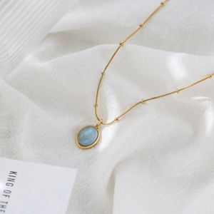 Roestvrijstalen Slangenketting Gesneden Ze Strand Edelsteen Kralen Bruiloft Ketting Sieraden Bruids Maansteen Opaal Ketting - Product Image 4
