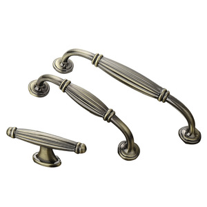 Furniture Handle Bar Cabinet Drawer Pull Zinc Alloy European Style Durable Ivory <b>Black</b> Antique Finish - Product Image 4