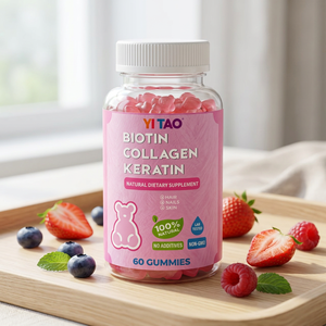 Tabletas masticables de biotina, ricas en queratina y colágeno, ayudan a nutrir la piel y las uñas. Suplemento dietético natural, sin OMG. - Product Image 1