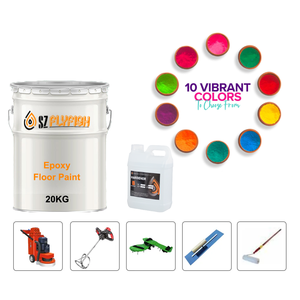 Pintura de Resina Líquida para Arte en Pisos de Colores, Pisos Metálicos de Epoxi para Garajes, Colores de Epoxi para Concreto, Planta de Epoxi - Product Image 3