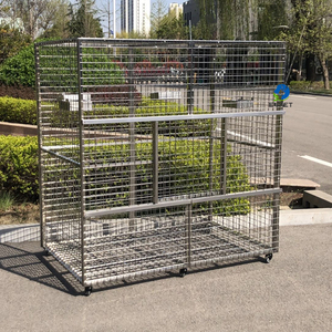 EUR VET Heavy Duty <span class=keywords><strong>Large</strong></span> Macaw Perroquet Cages <span class=keywords><strong>Cage</strong></span> de vol d'élevage d'oiseaux Acier inoxydable Argent Simple Personnalisé Extérieur - Product Image 3
