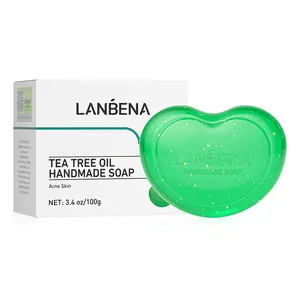 LANBENA whitening natural tea tree essential oil beauty cute handmade soap for acne