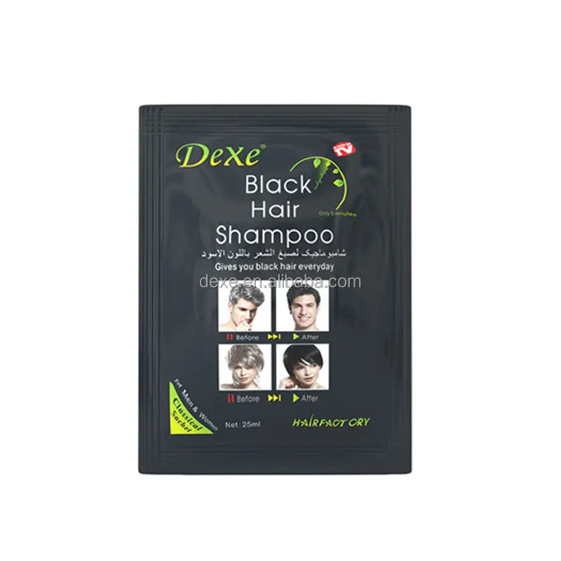DEXE shampoo tintura de cabelo preto permanente