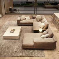 Modernes Luxus-Stoffsofa-Set Kombinationssofa-Set für Wohnzimmer Villa Ecksofa-Set mit Anpassbarer Farbe