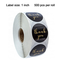 Étiquettes, feuille d'or privée de luxe, krafts personnalisés, rondes, en papier Kraft, impression merci, pièces