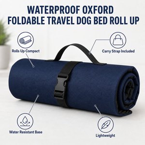 เตียงสุนัขแบบพับได้กันน้ำ Oxford สำหรับสุนัขขนาดเล็ก กลาง ใหญ่ ขายส่ง พื้นกันลื่น ใช้ได้ทั้งในบ้านและนอกบ้าน - Product Image 3