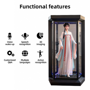 Layar Holografik <span class=keywords><strong>3D</strong></span> Ukuran Manusia 75 Inci untuk Dalam Ruangan dengan Interaksi AI dan Efek <span class=keywords><strong>3D</strong></span> Melayang untuk Pameran Bisnis - Product Image 2