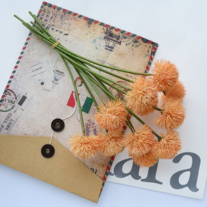 Bulbes de pissenlit artificiels CallaFloral, orange, en plastique, branche unique, décoration intérieure, accessoire artisanal pour mariage - Product Image 1