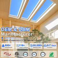 BBIER Panneau LED encastré effet ciel bleu, lumière artificielle LED virtuelle, 100-277V