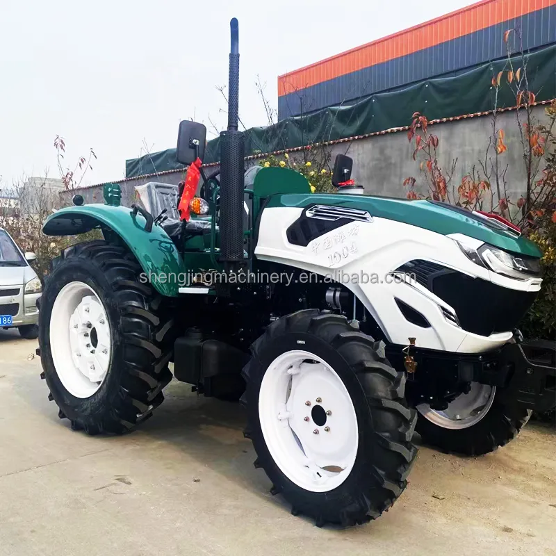 Trattore ruota 40hp 50hp 60hp 70hp con baldacchino durevole e basso prezzo per uso agricolo vendita calda fabbrica a buon mercato manifattura