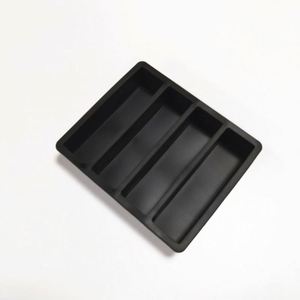 Bac à glaçons en silicone de qualité alimentaire, grandes cavités, écologique, moule pour glaçons secs, sûr, jaune et noir, pour la fabrication de crème glacée - Product Image 3