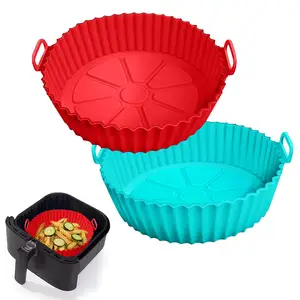 100g Forma Redonda Air Fryer Silicone Basket Liner Air Fryer Silicone Pot para Air Fryer