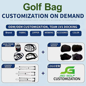 उच्च गुणवत्ता वाले हल्के नायलॉन वाटरप्रूफ गोल्फ बैग टिकाऊ क्लासिक्स डिजाइन कस्टम लोगो क्लब ले जाने बैग - Product Image 2