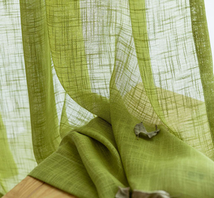 DaiRui haute qualité moderne style Amecian <span class=keywords><strong>vert</strong></span> solide rideau de fenêtre transparent pour le salon - Product Image 1