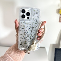 Offre Spéciale époxy paillettes bling avec chaîne anti-choc coques de téléphone portable pour Infinix Hot 60 Pro 4G
