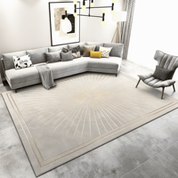 Tapis d'appoint classique orné imprimé motif médaillon vintage européen en imitation cachemire pour salon, chambre et maison