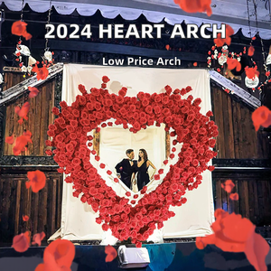 <span class=keywords><strong>Arco</strong></span> Nuziale a Forma di Cuore Fatto a Mano di Alta Qualità 2024, <span class=keywords><strong>Arco</strong></span> Floreale in Tessuto di Seta a Prezzo Conveniente - Product Image 3