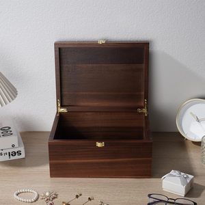 Boîte de rangement en bois, boîtes décoratives avec couvercle pour ranger les souvenirs, boîte décorative en bois pour la décoration de la maison - Product Image 3