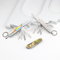 Fabrication de porte-clés multifonctionnels en métal avec logo personnalisé, couteau souvenir, outil multifonctionnel, couteau pliant de poche