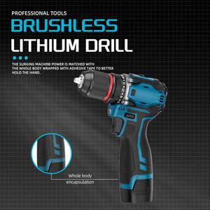Perceuse électrique sans fil 16,8 V, moteur à balais lithium-ion, mandrin sans clé, outil de perçage domestique pour le bricolage du bois et du plastique - Product Image 3