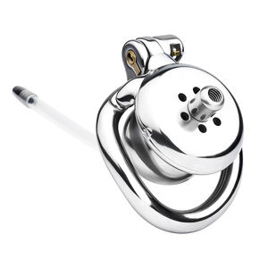 Jaula de castidad negativa de Metal FRRK para hombres, bloqueo de Bondage sexual, anillo para pene masculino <span class=keywords><strong>con</strong></span> catéter, Juguetes sexuales BDSM, Dispositivo de Castidad masculina - Product Image 3