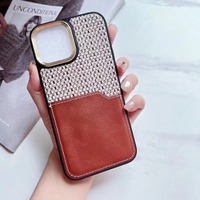 Titulaire de la carte nouveau Style accessoires de téléphone en cuir de luxe coque arrière pour Iphone 11 12 13 14 15 16 17 Pro Max pour Samsung