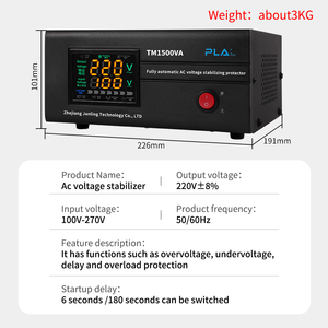 Plal Relay loại tự động ổn định điều chỉnh điện áp cho nhà 220V acavr 1KVA 2KVA 3KVA 5KVA 10KVA một pha điện - Product Image 3