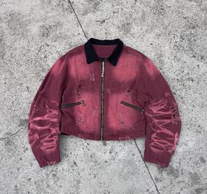 سترة عمل ديترويت للرجال مخصصة من الشركة المصنعة مع شعار مطرز وتطريز بالترتر على قماش الدنيم القطني - Product Image 4