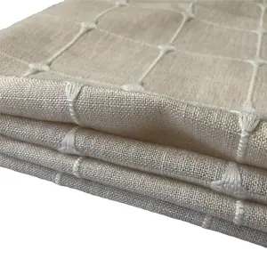 Personalizado resistente al desgaste calidad Lino-como hogar textil tela imitación Lino cortina mantel tela sofá fundas de almohada tela