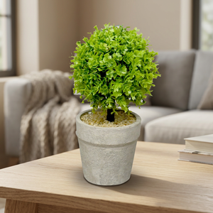 Topiaire artificielle en plastique de type buis, réaliste et écologique, pour pot de table - Product Image 2