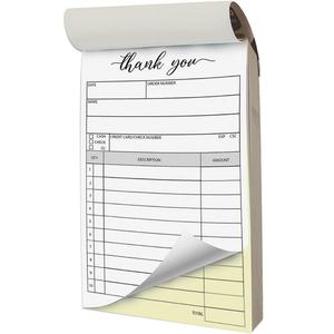 Carnet de factures autocopiantes haute luminosité, certifié ISO9001, étanche et résistant à l'huile, pour une gestion professionnelle et durable des documents - Product Image 1