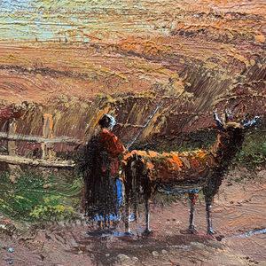 Dipinti a Olio Fatti a Mano 20 Pollici x 24 Pollici, 100% Dipinti a Mano, Arte Classica di Campo, Lussuoso Quadro Astratto con Albero per Soggiorno 3D - Product Image 1