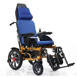Четыре амортизирующих анти-склон пожилой скутер электрическая складная инвалидная коляска Складная легкая инвалидная коляска