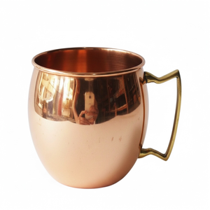 Handcrafted Copper <b>Double</b> <b>Wall</b> 1 <b>Mug</b> Elegant Durable Drinkware for Home Kitchen Office Bar Use Stylish Eco Friendly Beverage Cup - Product Image 1
