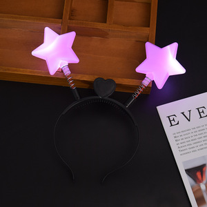 Serre-têtes LED lumineux en forme d'étoile à cinq branches H-379 pour fêtes de remise des diplômes, accessoires de scène à piles pour enfants - Product Image 5