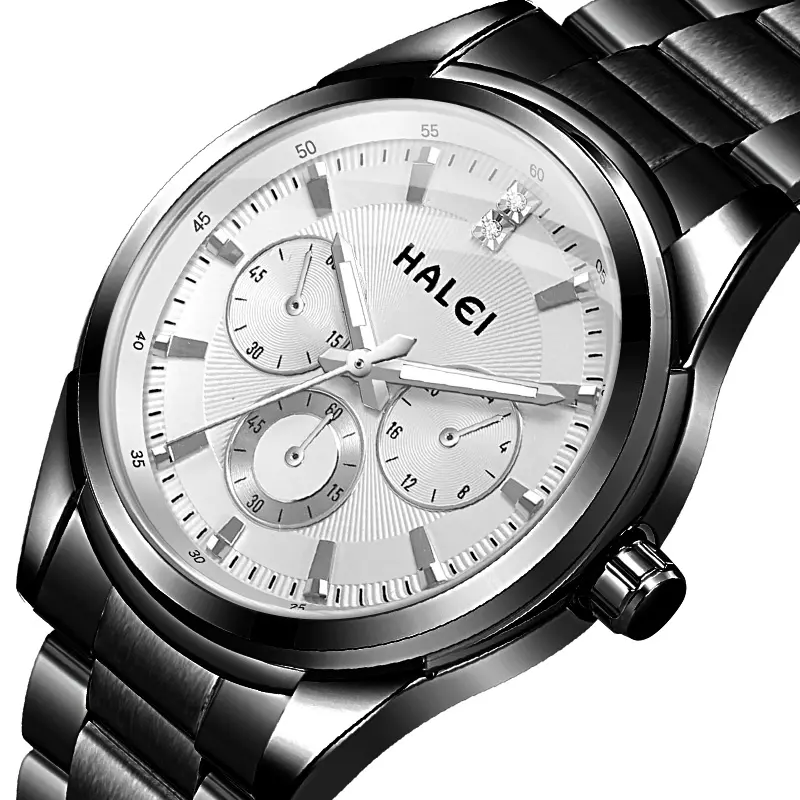 Reloj de pulsera de 3004ML con timón de estrella para hombre, reloj de pulsera masculino de lujo con cadena de diseño, con CE & FCC