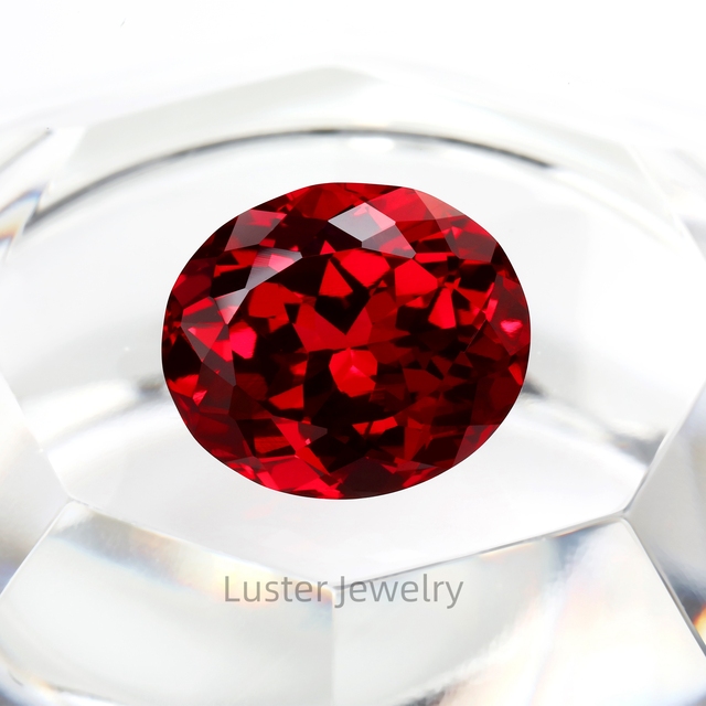 Luster 1-10ct Oval Top Quality Fancy Shape Loose Gemstones 5A Grade Pigeon Blood Red Hydrothermal Lab Grown Ruby