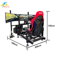 Plateforme de simulation de course automobile réaliste avec retour de force, multi-angles, dynamique et haute stabilité