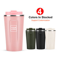 Nouveau gobelet à double paroi de logo personnalisé de concepteur tasse à café en acier inoxydable réutilisable sous vide tasse avec couvercle