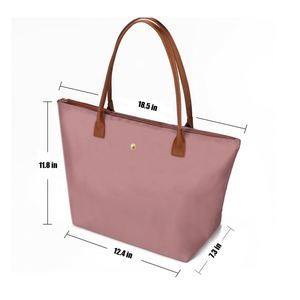 กระเป๋าโท้ทไนลอนแบบพับได้ น้ำหนักเบา กว้างขวาง พร้อมหูหิ้วด้านบน เหมาะสำหรับทำงาน ท่องเที่ยว หรือใช้ในชีวิตประจำวัน - Product Image 2