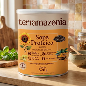 Soupe Protéinée Tournesol Cumaru Acidulée Faible en Calories Riche en Protéines Végétales Végétalienne Instantanée en Poudre Terramazonia Superplants Can - Product Image 3