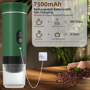 Cafetera Espresso Portátil Mini de 20 Bares con Estuche, Cafetera 3 en 1 para Auto, Autocalentamiento, Café Molido y Cápsulas (NS&DG) - Product Image 3