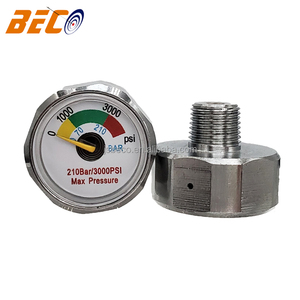 Đồng Hồ Đo Áp Suất Cao <span class=keywords><strong>1</strong></span> Inch, Áp Kế Mini 25Mm M10x1 / BSPP / <span class=keywords><strong>NPT</strong></span> Cho Súng Hơi Pcp - Product Image 2