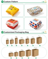 Boîtes d'emballage jetables en papier kraft personnalisées en gros pour la restauration rapide, boîtes à emporter pour hamburgers, pizzas, poulet