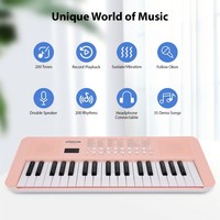 37 Key Electronic Keyboard Piano 200 Tones 200 Rhythms 35 Demos Musical Instrument with Microphone Dual Power Mode Portable Musi