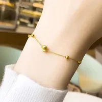 Luxe Main Chaîne Perle AU750 Réel Fine Jewelry Pawnable Or Bijoux Pur 18k Bracelet pour Femme En ou 18k Véritable