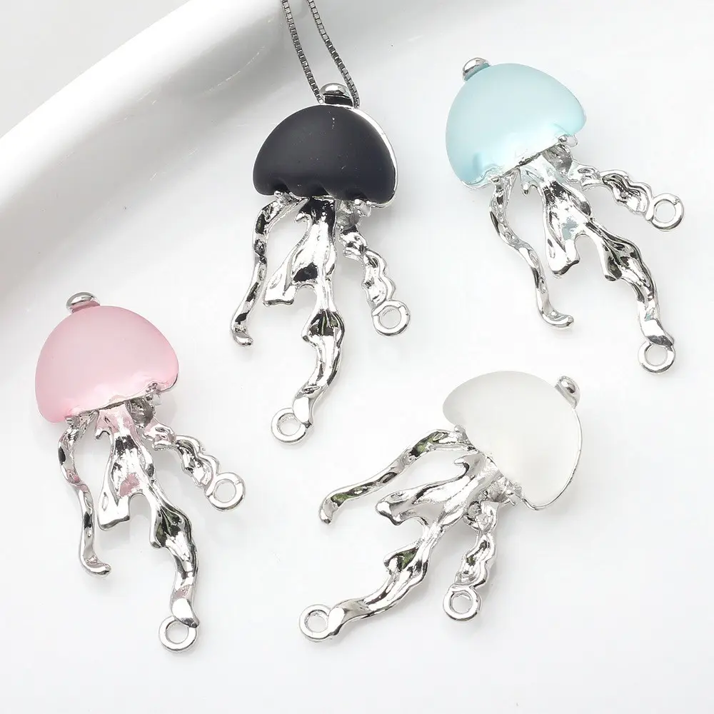 ขายส่งการประกันคุณภาพน่ารักแมงกะพรุนรูปร่างจี้โลหะผสมสังกะสีจี้ Charms เครื่องประดับ DIY อุปกรณ์เสริม