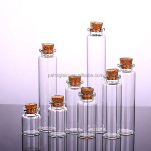 Vendita calda 22mm vetro borosilicato decorativo Mini vetro che desidera bottiglia di vetro zafferano fiala di vetro con sughero - Product Image 2