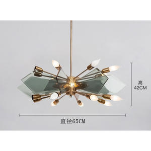 Lustre en verre minimaliste créatif de luxe léger pour salon, salle à manger, bar, éclairage de comptoir - Product Image 5